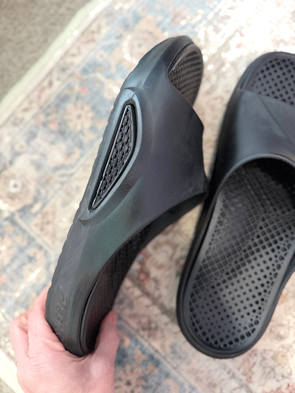 Asics Actibreeze Hybrid Slide Sandal in Black - Picture 11 of 12